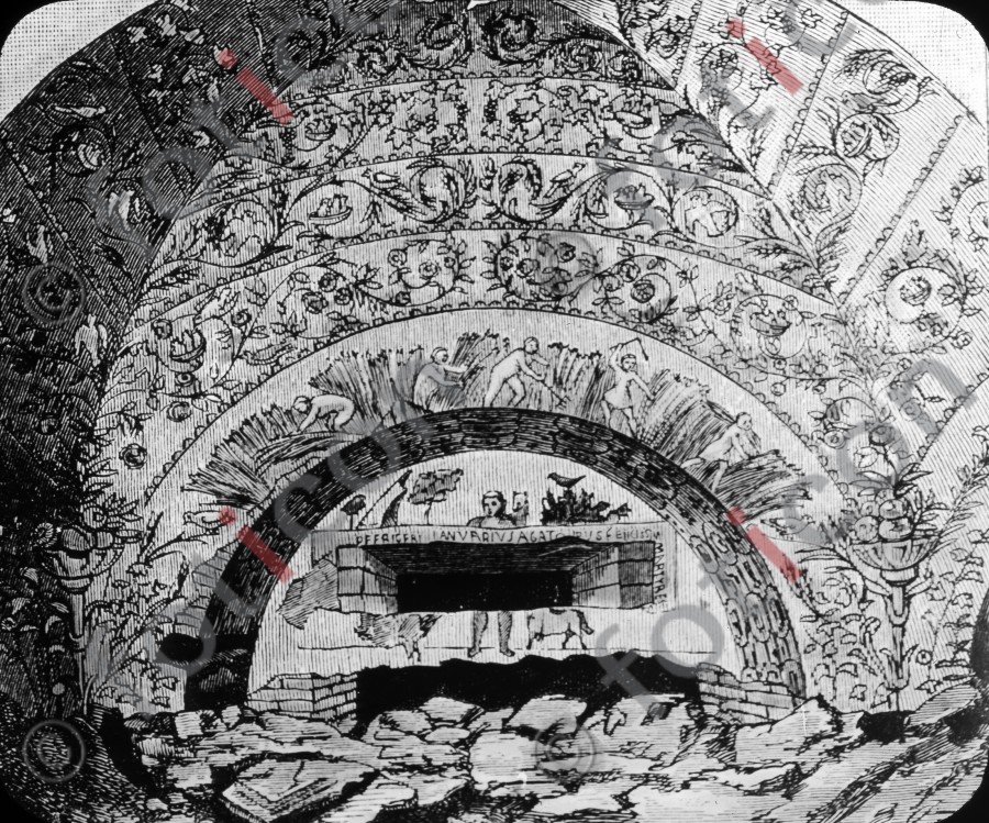 Cornelius-Gruft | Cornelius tomb  - Foto simon-107-027-sw.jpg | foticon.de - Bilddatenbank für Motive aus Geschichte und Kultur